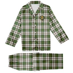 ScotsTee Shop Scottish Hay Dress Ancient Crest Tartan Pajama Satin Velvet Flannel Pajama Set