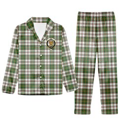 ScotsTee Shop Scottish Hay Dress Ancient Crest Tartan Pajama Satin Velvet Flannel Pajama Set