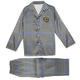 ScotsTee Shop Scottish Gladstone Modern Crest Tartan Pajama Satin Velvet Flannel Pajama Set