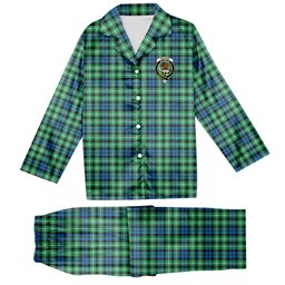 ScotsTee Shop Scottish Graham of Montrose Ancient Crest Tartan Pajama Satin Velvet Flannel Pajama Set