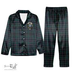 ScotsTee Shop Scottish Hope Vere Modern Clan Crest Tartan Pajama Satin Velvet Flannel Pajama Set