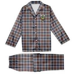 ScotsTee Shop Scottish Gayre Arisaidh Crest Tartan Pajama Satin Velvet Flannel Pajama Set