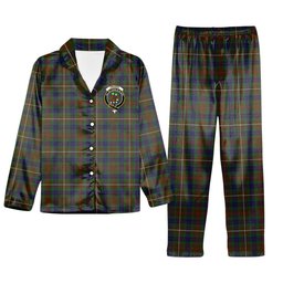 ScotsTee Shop Scottish Fraser Hunting 1 Crest Tartan Pajama Satin Velvet Flannel Pajama Set