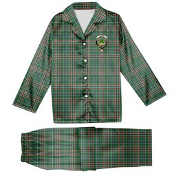 ScotsTee Shop Scottish Gayre Dress Ancient Crest Tartan Pajama Satin Velvet Flannel Pajama Set