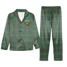 ScotsTee Shop Scottish Gayre Dress Ancient Crest Tartan Pajama Satin Velvet Flannel Pajama Set