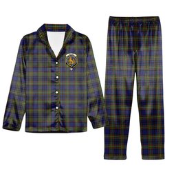 ScotsTee Shop Scottish Gillies 1 Crest Tartan Pajama Satin Velvet Flannel Pajama Set