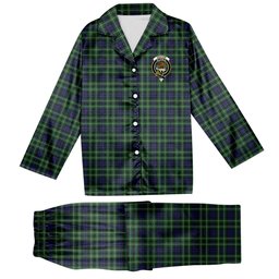 ScotsTee Shop Scottish Graham of Montrose Crest Tartan Pajama Satin Velvet Flannel Pajama Set