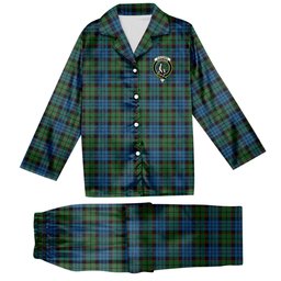 ScotsTee Shop Scottish Fletcher 2 Crest Tartan Pajama Satin Velvet Flannel Pajama Set