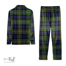 ScotsTee Shop Scottish Ferguson Modern Crest Tartan Pajama Satin Velvet Flannel Pajama Set