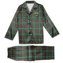 ScotsTee Shop Scottish Gayre Crest Tartan Pajama Satin Velvet Flannel Pajama Set
