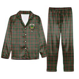 ScotsTee Shop Scottish Gayre Bodyguard 2 Crest Tartan Pajama Satin Velvet Flannel Pajama Set