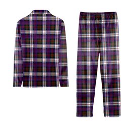ScotsTee Shop Scottish Donald Dress Modern Crest Tartan Pajama Satin Velvet Flannel Pajama Set