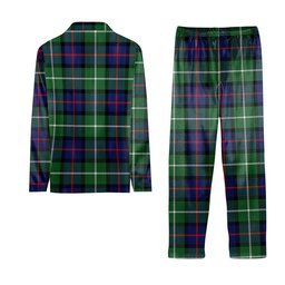 ScotsTee Shop Scottish Davidson of Tulloch Modern Crest Tartan Pajama Satin Velvet Flannel Pajama Set
