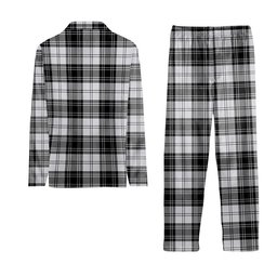 ScotsTee Shop Scottish Douglas Grey Ancient Crest Tartan Pajama Satin Velvet Flannel Pajama Set