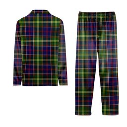 ScotsTee Shop Scottish Dalrymple Crest Tartan Pajama Satin Velvet Flannel Pajama Set