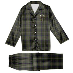 ScotsTee Shop Scottish Davidson Tulloch Dress Crest Tartan Pajama Satin Velvet Flannel Pajama Set