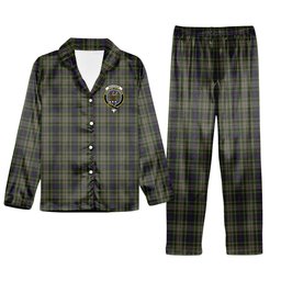 ScotsTee Shop Scottish Davidson Tulloch Dress Crest Tartan Pajama Satin Velvet Flannel Pajama Set