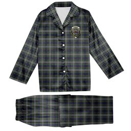 ScotsTee Shop Scottish Davidson of Tulloch Dress Crest Tartan Pajama Satin Velvet Flannel Pajama Set