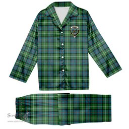 ScotsTee Shop Scottish Davidson of Tulloch Ancient Crest Tartan Pajama Satin Velvet Flannel Pajama Set