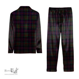 ScotsTee Shop Scottish Donald of Clan Ranald Crest Tartan Pajama Satin Velvet Flannel Pajama Set