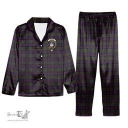 ScotsTee Shop Scottish Donald of Clan Ranald Crest Tartan Pajama Satin Velvet Flannel Pajama Set
