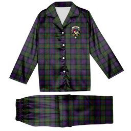ScotsTee Shop Scottish Donald Crest Tartan Pajama Satin Velvet Flannel Pajama Set