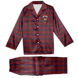 ScotsTee Shop Scottish Donald of Glenaladale Crest Tartan Pajama Satin Velvet Flannel Pajama Set