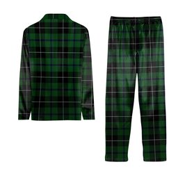 ScotsTee Shop Scottish Douglas alternative threadcount Crest Tartan Pajama Satin Velvet Flannel Pajama Set
