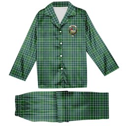 ScotsTee Shop Scottish Donald Lord of the Isles Hunting Ancient Crest Tartan Pajama Satin Velvet Flannel Pajama Set