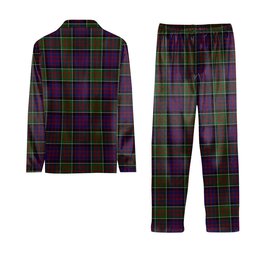 ScotsTee Shop Scottish Donald of Clan Ranald Modern Crest Tartan Pajama Satin Velvet Flannel Pajama Set