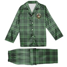 ScotsTee Shop Scottish Donald Lord of the Isles Hunting Crest Tartan Pajama Satin Velvet Flannel Pajama Set