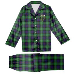 ScotsTee Shop Scottish Davidson of Tulloch Crest Tartan Pajama Satin Velvet Flannel Pajama Set