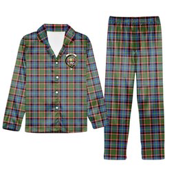 ScotsTee Shop Scottish Glass Crest Tartan Pajama Satin Velvet Flannel Pajama Set