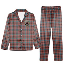 ScotsTee Shop Scottish Hannay Dress Crest Tartan Pajama Satin Velvet Flannel Pajama Set