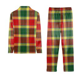 ScotsTee Shop Scottish Gibbs Modern Crest Tartan Pajama Satin Velvet Flannel Pajama Set