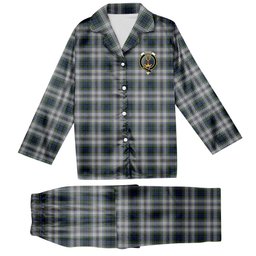 ScotsTee Shop Scottish Gordon Dress 3 Crest Tartan Pajama Satin Velvet Flannel Pajama Set