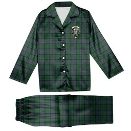 ScotsTee Shop Scottish Hope Vere Lochcarron Crest Tartan Pajama Satin Velvet Flannel Pajama Set