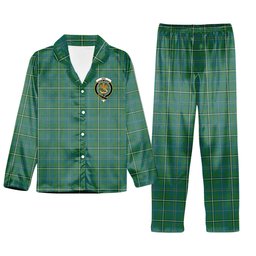 ScotsTee Shop Scottish Hay Hunting Ancient Crest Tartan Pajama Satin Velvet Flannel Pajama Set