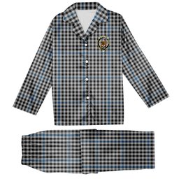 ScotsTee Shop Scottish Gladstone Crest Tartan Pajama Satin Velvet Flannel Pajama Set