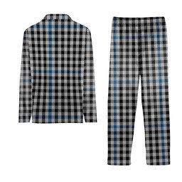ScotsTee Shop Scottish Gladstone Crest Tartan Pajama Satin Velvet Flannel Pajama Set