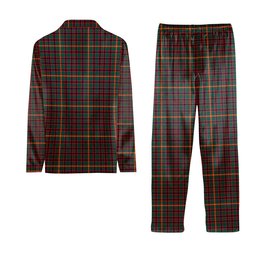 ScotsTee Shop Scottish Hall Modern Crest Tartan Pajama Satin Velvet Flannel Pajama Set