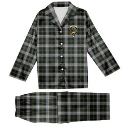ScotsTee Shop Scottish Gordon Dress MacGregor-Hastie Crest Tartan Pajama Satin Velvet Flannel Pajama Set