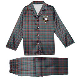 ScotsTee Shop Scottish Galbraith Old Modern Crest Tartan Pajama Satin Velvet Flannel Pajama Set