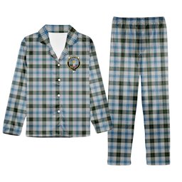 ScotsTee Shop Scottish Henderson Dress 1 Crest Tartan Pajama Satin Velvet Flannel Pajama Set