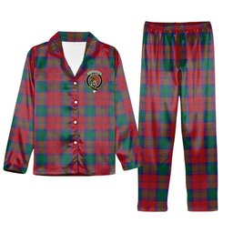 ScotsTee Shop Scottish Fotheringham Crest Tartan Pajama Satin Velvet Flannel Pajama Set