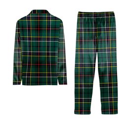 ScotsTee Shop Scottish Duncan of Sketraw Modern Crest Tartan Pajama Satin Velvet Flannel Pajama Set