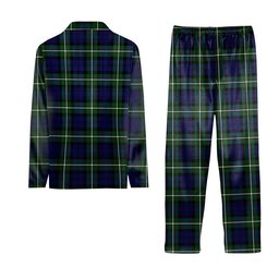 ScotsTee Shop Scottish Forbes Modern Crest Tartan Pajama Satin Velvet Flannel Pajama Set