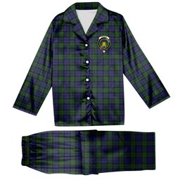 ScotsTee Shop Scottish Dundas Crest Tartan Pajama Satin Velvet Flannel Pajama Set