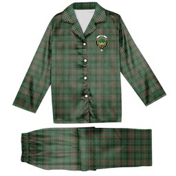 ScotsTee Shop Scottish Gayre Dress Crest Tartan Pajama Satin Velvet Flannel Pajama Set