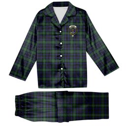 ScotsTee Shop Scottish Forbes Ancient 2 Crest Tartan Pajama Satin Velvet Flannel Pajama Set